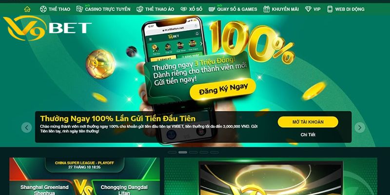 Nội dung một số chương trình khuyến mãi V9bet 